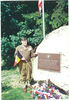 history06 > John McAuliffe, M-347 in Army uniform at the plaque on the boulder at 
             "Bloody Crossroads" 
              Pirompré, Belgium.

Plaque dedication June 1996.

Here are kind words sent to the gallery comment section by Mr. Gilbert Stevenot:

John McAuliffe is a dear friend, who remain the ambassador-at-large, to honor the acts of bravery of the 87th Infantry Division, during the bitter campaign in the Battle of the Bulge.

I was the main coordinator of the officers' club Corlux to erect a momument in Pirompré and plaques in Tillet, Bonnerue, Moicy and St-Hubert, 
where the men of the division have fought bloody fights to put out of action the tenacious German Army, through the hilly and dense forests of the Ardennes, on their way to liberate the besieged Nuts City. 

All those monuments in the Ardennes, in Quincy or elswhere in the States, represent a great link to the past and to those who serve today in the world to bring peace to oppressed people.

As a former interpreter at the 12th Army Group, 
I am proud of what I have done during the war and since the end of it, 
and the pleasure to meet again the friends of the past. 

I will never forget what they have done to liberate my country.

God bless America.
Steve

http://www.87thinfantrydivision.com