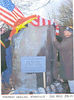 history06 > Vesqueville, Belgium
  
This new Monument that was dedicated on the 60th Anniversary Battle of the Bulge Tour, 
December 10-21, 2004. 

This monument was dedicated by the 87th Infantry Division at Vesqueville, Belgium, where they fought.

Bob Reed, HdQrts-345 and Eric Urbain, a young Belgian who lives in Bras, 
were instrumental in promoting this monument. 

The text written in French, and translated  reads as follows:

"To the Memory of the men of  Task Force Fickett; 
French 4th BN SAS; 87th Infantry Division.
who fought in this sector between Dec. 25,1944 and January 11, 1945."

    "To those who have fallen, that they not be forgotten".

Shown unveiling the monument is Robert Reed, HDQtrs-345.

http://www.87thinfantrydivision.com