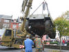 history06 > SHERMAN TANK - McAULIFFE SQUARE - BASTOGNE, BELGIUM
November 6, 2006

Here are some pictures taken by Guy Peremans, of COBRA and CRIBA, showing the main phases of the picking up of the Sherman Tank from the McAuliffe Square in Bastogne, Belgium, for restoration on
Tuesday, November 6, 2006.

The tank will stay in the Rocourt Arsenal until next April or May and will be cleaned, repainted and refitted. 
All the inhabitants of Bastogne are already waiting for its come back.

Submitted by:
Roger Marquet
Honorary Lifetime Member of the 11th Armd Division Association.

Centre Etude Battaile Ardennes
( C.E.B.A. )
The Center for the Study of the Battle of the Ardennes is the study group in Luxembourg.

A similar group exists in Belgium.....
Centre pour Research et Information de Battaile Ardennes.. ( C.R.I.B.A )
The Center for Research and Information of the Battle of the Ardennes.

Voici, photographiées par Guy Péremans, vice président COBRA et membre du CRIBA, les phases principales de l'enlêvement du char de la Place McAuliffe à Bastogne, le lundi 6 novembre 2006. Le char a été emmené à l'Arsenal de Rocourt (près de Liège) où il sera lavé, décapé, poncé, sablé et repeint. Il sera aussi remis en état (roues, chenilles, tourelle, mitrailleuse,...). Son retour est prévu pour avril ou mai 2007. Les Bastognards l'attendent déjà avec impatience.

For info on 87th Infantry Division Association:
http://www.87thinfantrydivision.com