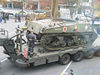 history06 > SHERMAN TANK - McAULIFFE SQUARE - BASTOGNE, BELGIUM
November 6, 2006

Here are some pictures taken by Guy Peremans, of COBRA and CRIBA, showing the main phases of the picking up of the Sherman Tank from the McAuliffe Square in Bastogne, Belgium, for restoration on
Tuesday, November 6, 2006.

The tank will stay in the Rocourt Arsenal until next April or May and will be cleaned, repainted and refitted. 
All the inhabitants of Bastogne are already waiting for its come back.

Submitted by:
Roger Marquet
Honorary Lifetime Member of the 11th Armd Division Association.

Centre Etude Battaile Ardennes
( C.E.B.A. )
The Center for the Study of the Battle of the Ardennes is the study group in Luxembourg.

A similar group exists in Belgium.....
Centre pour Research et Information de Battaile Ardennes.. ( C.R.I.B.A )
The Center for Research and Information of the Battle of the Ardennes.

Voici, photographiées par Guy Péremans, vice président COBRA et membre du CRIBA, les phases principales de l'enlêvement du char de la Place McAuliffe à Bastogne, le lundi 6 novembre 2006. Le char a été emmené à l'Arsenal de Rocourt (près de Liège) où il sera lavé, décapé, poncé, sablé et repeint. Il sera aussi remis en état (roues, chenilles, tourelle, mitrailleuse,...). Son retour est prévu pour avril ou mai 2007. Les Bastognards l'attendent déjà avec impatience.

For info on 87th Infantry Division Association:
http://www.87thinfantrydivision.com