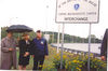 history06 > INTERCHANGE SIGN 
VETERANS OF THE BATTLE OF THE BULGE
Central Massachusetts Chapter 
Sept. 27, 2002

Exit 10A connecting Rte.146 with the Massachusetts State Turnpike.

Shown here at the dedication is 
Kathy Israelian Fleming, daughter of the late Veteran Charles Israelian,  who recited a Tribute Poem; and 
John McAuliffe, President of the Central Mass. Chapter-22.

For info on 87th Infantry Division Association:
http://www.87thinfantrydivision.com