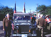 history06 > Veteran's of the Battle of the Bulge (VBOB)
Chapter #53 - Southern Arizona members
Veteran's Day Parade - November 11, 2006.

BERNIE MEYER;
99th Inf. Div., 324th Engr. Combat Bat.

He is standing next to the restored 1942 jeep used in the parade to pull the trailer that displayed the Arizona VBOB replica monument.

For info on 87th Infantry Division Association:
http://www.87thinfantrydivision.com