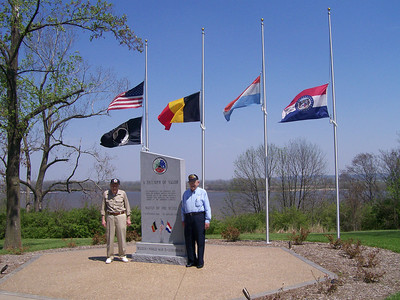 > Today we went to Jefferson Barracks Park - St. Louis, MO.
We sat on a bench overlooking the Mississippi River and ate our lunch.
We met 3 wonderful Veterans who were at the Battle of the Bulge Monument
that is located by this beautiful overlook of the river.
We listened to many interesting stories from them about their time in the war,
and thanked them for their service.
As is with every Veteran we seem to meet - we also discussed many other topics -
asking them many questions about life, how they have endured many hardships,
and still came through emotionally and have such a zest for everyday things..
We paused for a moment of prayer for all the families of Virginia Tech -
noting the flags in the park at the Battle of the Bulge monument were half mast
in mourning for them.
This gallery is for all at Virginia Tech who are going through hard times, sadness, or emotional duress.
You are forever changed, but know many have you in our thoughts and prayers,
and we hope for comfort and peace in your heart in the days ahead..
Sincerely,
Mike and Debbie Henderson, Mike Amelung and
The Veterans of WWII - Battle of the Bulge,
And Veterans of the 87th Infantry Division
April - 2007
Left:
William "Bill" B. Vogel;
77th A.A.A.
Right:
Phillip W. McKnight;
82nd Airborne
505th Paratroopers
325th Gliders
82nd Airborne WWII Historian > Today we went to Jefferson Barracks Park - St. Louis, MO.
We sat on a bench overlooking the Mississippi River and ate our lunch.
We met 3 wonderful Veterans who were at the Battle of the Bulge Monument
that is located by this beautiful overlook of the river.
We listened to many interesting stories from them about their time in the war,
and thanked them for their service.
As is with every Veteran we seem to meet - we also discussed many other topics -
asking them many questions about life, how they have endured many hardships,
and still came through emotionally and have such a zest for everyday things..
We paused for a moment of prayer for all the families of Virginia Tech -
noting the flags in the park at the Battle of the Bulge monument were half mast
in mourning for them.
This gallery is for all at Virginia Tech who are going through hard times, sadness, or emotional duress.
You are forever changed, but know many have you in our thoughts and prayers,
and we hope for comfort and peace in your heart in the days ahead..
Sincerely,
Mike and Debbie Henderson, Mike Amelung and
The Veterans of WWII - Battle of the Bulge,
And Veterans of the 87th Infantry Division
April - 2007
Left:
William "Bill" B. Vogel;
77th A.A.A.
Right:
Phillip W. McKnight;
82nd Airborne
505th Paratroopers
325th Gliders
82nd Airborne WWII Historian