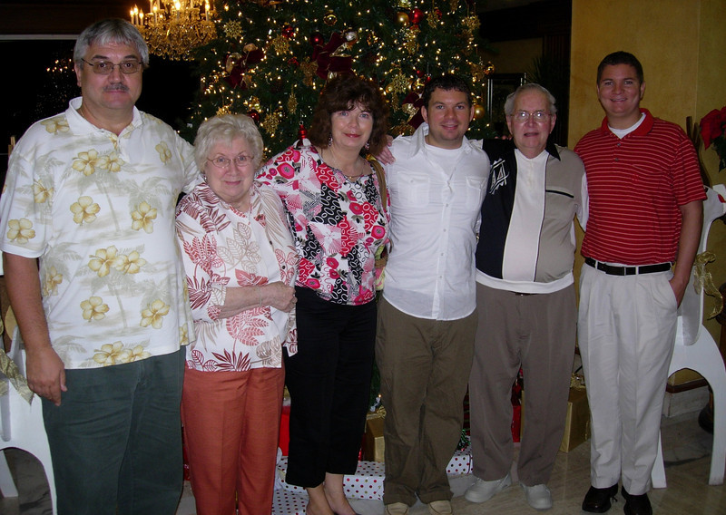 history06 > William Regis O'Malley
87th Infantry Division
WWII

This is the last family photo to be taken. 
We had just returned to the condo from Christmas Eve mass. 
Starting left to right are: 
Bob Martin (son-in-law), Frances O’Malley, 
MaryEllen Martin (daughter), grandson Tom Martin, 
Regis O’Malley, and grandson Sean Martin.

We had a very special Christmas in 2007. 
We went to Fort Lauderdale, Florida for 10 days for a family Christmas. 

I kept telling everyone that this would be the Christmas to remember and “pulled out all the stops” when it came to planning activities. I just thought we would not have the money to do it in 2008…never thinking it would be dad’s last Christmas with us!


The world has lost another of the Greatest Generation...

It is with sadness that I relay the passing of my father…
William Regis O’Malley of the Golden Acorn Division. 

He looked forward to all his army reunions and receiving emails from all of you.
Know that he passed away peacefully. 
I would like to think it was a happy death if there is such a thing. 
He will be buried in the Cemetery of the Alleghenies with a military service. 
He even chose a military casket.

Sincerely,
MaryEllen O’Malley Martin

Obituary:
O'MALLEY, WILLIAM REGIS
Age 84, on Thursday, February 7, 2008 of Whitehall, formerly of Munhall. 
Loving husband of 57 years to Frances J.; 
beloved father of Mary Ellen (Robert) Martin of Whitehall and the late Timothy Regis; 
brother of Michael J. O'Malley, Jr. of FL; 
proud grandfather of Thomas R. and Sean P. Martin. 

Regis was a member of the Gaelic Arts Society, 
Chairman of the Irish Room at the University of Pittsburgh and 
former School Board Director of Baldwin-Whitehall School District. 

Friends will be received at the JOHN F. SLATER FUNERAL HOME, INC. (412) 881-4100, 4201 Brownsville Rd., Brentwood 15227 on Saturday from 7-9 p.m. and Sunday from 2-4 and 7-9 p.m. 

Funeral Prayer on Monday morning at 9:15. 
Mass of Christian Burial in St. Gabriel of The Sorrowful Virgin Church at 10:00 a.m. 

In lieu of flowers, family suggests contributions to University of Pittsburgh, 
(please specify: Irish Room Scholarship Fund), 1209 Cathedral of Learning, Pgh., PA 15260 or St. Gabriel of the Sorrowful Church, 5200 Greenridge Dr., Pgh., PA 15236. 

Please send condolences to        http://WWW.JOHNFSLATER.COM.
Send condolences at post-gazette.com/gb


87th Infantry Division Association main web site:
http://www.87thinfantrydivision.com