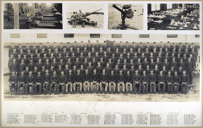 history06 > 549th AAA AW BN BTRY C
87th Infantry Division.
Involved in the Battle Of The Bulge - WWII.

Picture dated - October - 1943

List of names are under picture.
To view all 6 rows of names enlarged for easy viewing, 
see all other pics in this gallery - which is 2 pages.  

I also enlarged sections of this group pic.

Please make contact if you are connected in any way to any of these names shown in this gallery of names under this picture! 

Also if you have timeline of where this unit was for month of 
December - 1944.
Morning reports could not be located for this unit for this month at national records center.

UPDATE 8-2007
We have found and talked with two wonderful gentlemen from this unit!

Cpl Howard A. Rishel (in unit pic – he is in 1st row - #21 from left)
Sgt Wayne L. Luedke ( in unit pic – he is 2nd row - # 9 from left) 

Both were very humble in their discussing their time/place in the war.
When Mr. Luedke gave me permission to give his name, he stated, 
“I guess that would be fine – but just don’t make me out a hero anywhere..…I was just one of 16 million – I was just a Buck Sgt.”
and “put my picture small.”

A news article that featured Mr. Luedke describing his time/place in the war serving in the 549th has now been posted on the main 87th ID page under "News Articles" It is titled, "CALL HIM LUCKY" 

He recalls maybe three more men who were from around St, Louis, MO
Cpl August Mormino – 
(In unit pic - he is in 5th row from bottom # 26th from left),

Pvt Edward C. Merkel – 
(In unit pic – he is in 4th row from bottom - #12 from left),

Pvt Robert Smith –
(In unit pic – he is in 5th row from bottom # 21 from left). 

The 549th AAA has had several reunions in St. Louis, and Branson, MO, but as far as he knows, there hasn’t been one in several years.

Update - Aug - 2007
Mr. Luedke gracioulsy sent me original pictures he took during his service and okayed me to scan and place on this gallery.
It will take a few days to get all scanned and placed.
Again, we would appreciate any posting of comments or info after viewing these photos. 

Update - September - 2007 - 
Found PFC Laverne White 
Mr. Ivan Muilenburg's son, Tim Muilenburg, saw Mr. White's picture in the latest edition of the Golden Acorn (the magazine of the 87th ID)!
From there he made contact and met him -both living in Iowa.
He shared information - and gave Tim a Roster with names/addresses.
We are so grateful.
My dad sent letters to many but most were returned - now deceased.
Mr. White's individual photo has been added to this gallery. 

Update - December - 2007
Cpl August Mormino's son, Tony Mormino contacted me after finding his Dad's name listed here!
I sent him my research story and information about all contacts made and then he called Mr. Luedke.
We have added Cpl August Mormino to the individual men in this gallery.


Unit Photo contributed by Tim Muilenburg,
son of Ivan Muilenburg, who served in the 
549th. 

87th Infantry Division Association
http://www.87thinfantrydivision.com

Veterans of the Battle of the Bulge
http://www.battleofthebulge.org