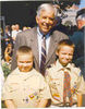 history06 > QUINCY, MASSACHUSETTS
at TOWN HALL GREEN 
Battle of the Bulge monument dedication
September 7, 2003.

Charles De Christopher of Philadelphia who donated the Monument Stone as well as the Stone at Hyannis, MA,
and at Ft. Indiantown Gap, PA and others.

The two young scouts are the sons of the Veteran who furnished the Color Guard from the Massachusetts National Guard 1st Artillery, 
102D Field Artillery,   Quincy, MA.

http://www.87thinfantrydivision.com