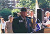 history06 > QUINCY, MASSACHUSETTS
at TOWN HALL GREEN 
Battle of the Bulge monument dedication 
September 7, 2003. 

Shown at the Microphone:
John McAuliffe, M-347 was MC of the Dedication Ceremony.

Shown to his left (yellow tie) is the 
Mayor of Quincy, MA; Willam J. Phelan
and
Stanley Wojtusik; National President 
of the Veterans of the Battle of the Bulge. (VBOB)

Here are kind words sent to this gallery comment section by Mr. Gilbert Stevenot:

John McAuliffe is a dear friend, who remain the ambassador-at-large, to honor the acts of bravery of the 87th Infantry Division, during the bitter campaign in the Battle of the Bulge.

I was the main coordinator of the officers' club Corlux to erect a momument in Pirompré and plaques in Tillet, Bonnerue, Moicy and St-Hubert, 
where the men of the division have fought bloody fights to put out of action the tenacious German Army, through the hilly and dense forests of the Ardennes, on their way to liberate the besieged Nuts City. 

All those monuments in the Ardennes, in Quincy or elswhere in the States, represent a great link to the past and to those who serve today in the world to bring peace to oppressed people.

As a former interpreter at the 12th Army Group, 
I am proud of what I have done during the war and since the end of it, 
and the pleasure to meet again the friends of the past. 

I will never forget what they have done to liberate my country.
 
God bless America.
Steve

http://www.87thinfantrydivision.com